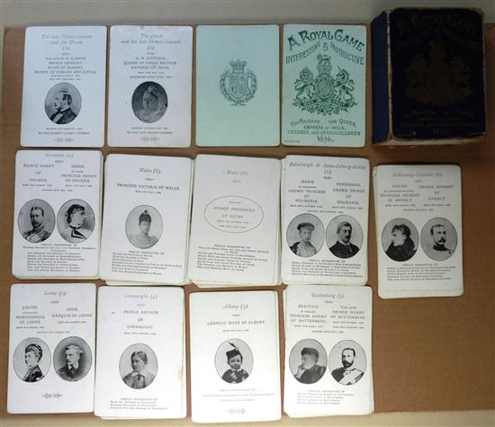 A 1896 Card Game of A ROYAL GAME by A Collier. 52 cards.